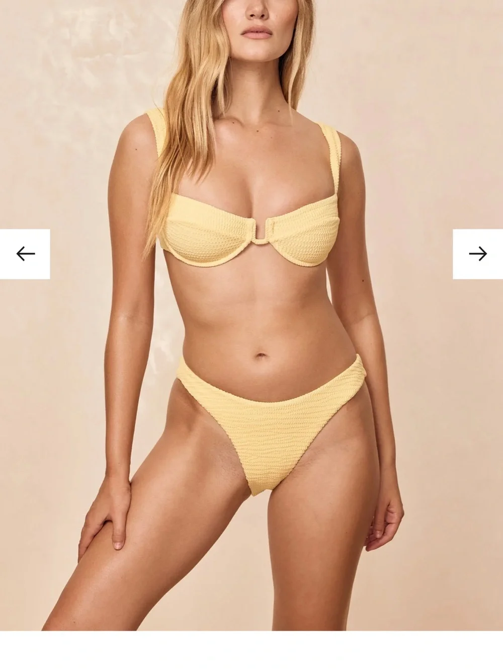 Monday Swimwear Byron Bottom Honey Crinkle Size P(XS)